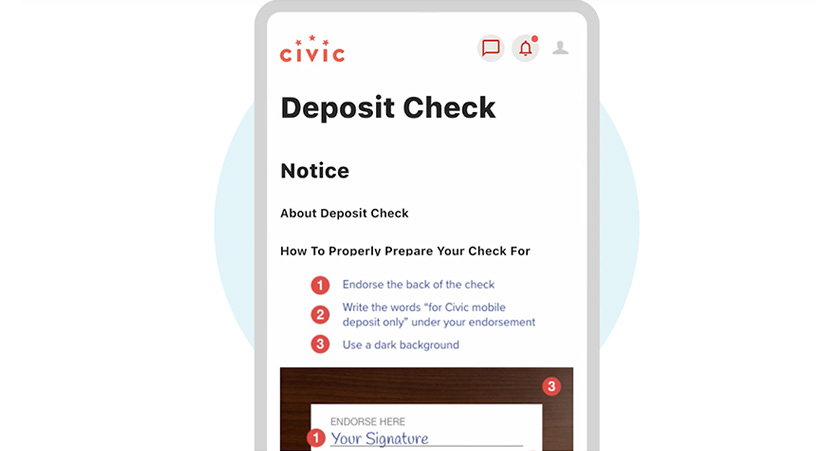 Mobile check deposit