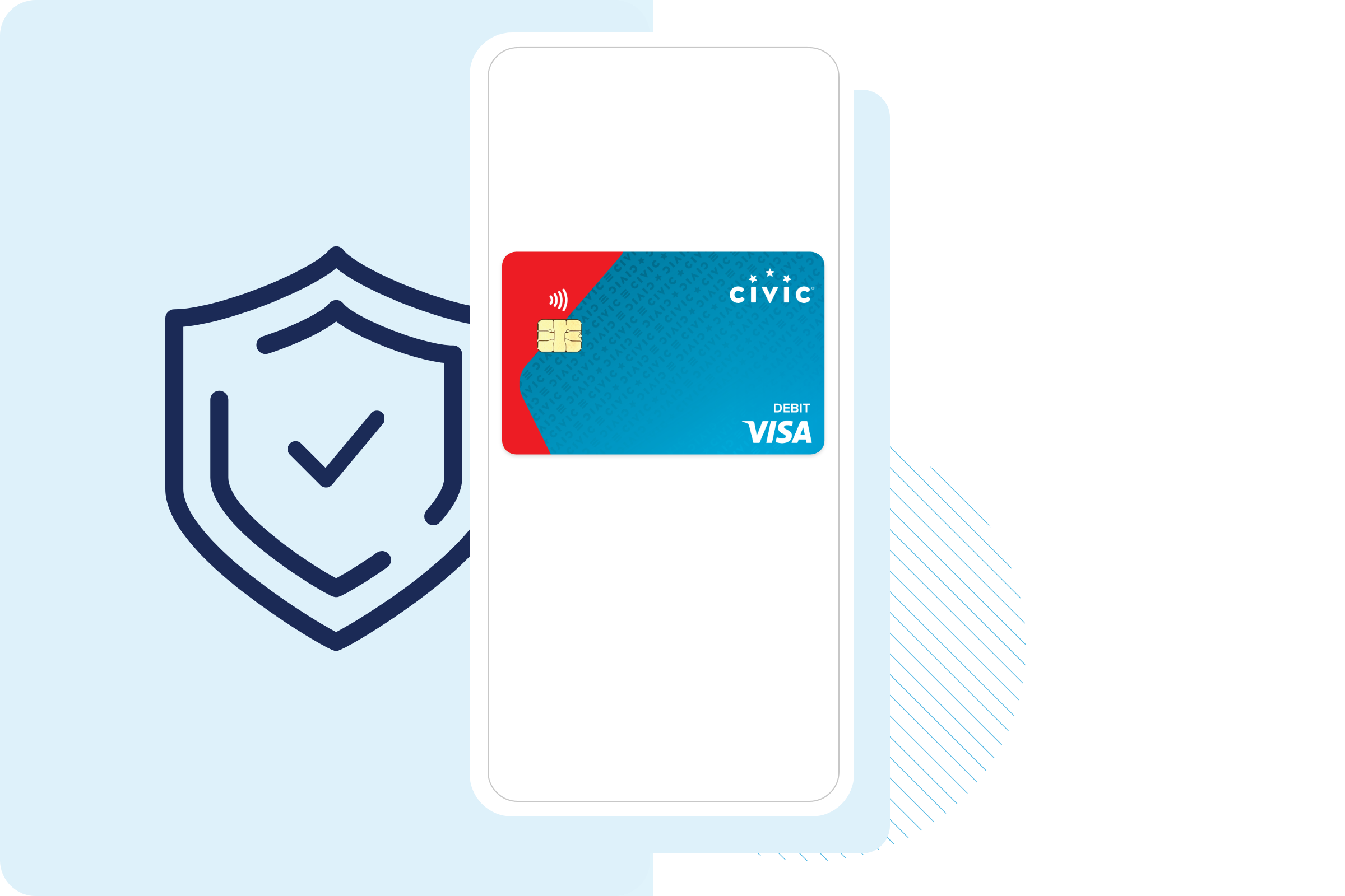 Use Civic debit card on your phone - just tap and go!