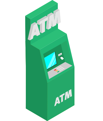 Civic provides ATM access any where in the world.