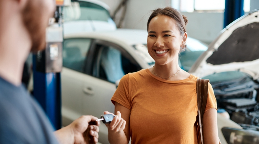 Woman receiving news her car is totaled. Good thing she is covered by Civic Credit Union Gap+ Insurance.