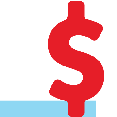 Red dollar sign icon