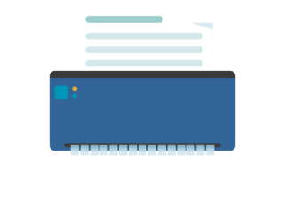 Graphic of a paper shredder.