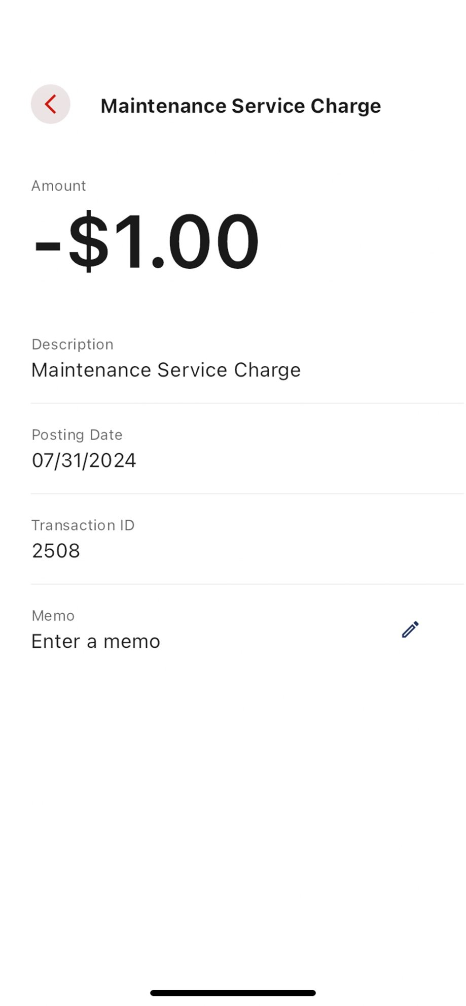 Civic app screen that shows the details of a transaction.