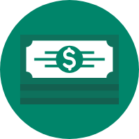 stack of money icon.