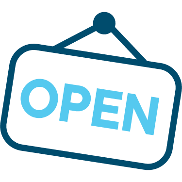 Open sign graphic