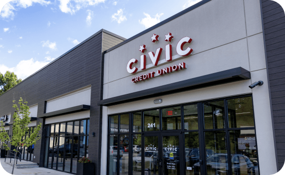 Civic Credit Unions first branch location in Asheville.