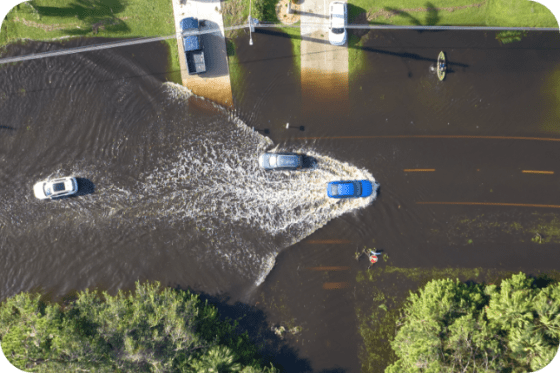 Flood water