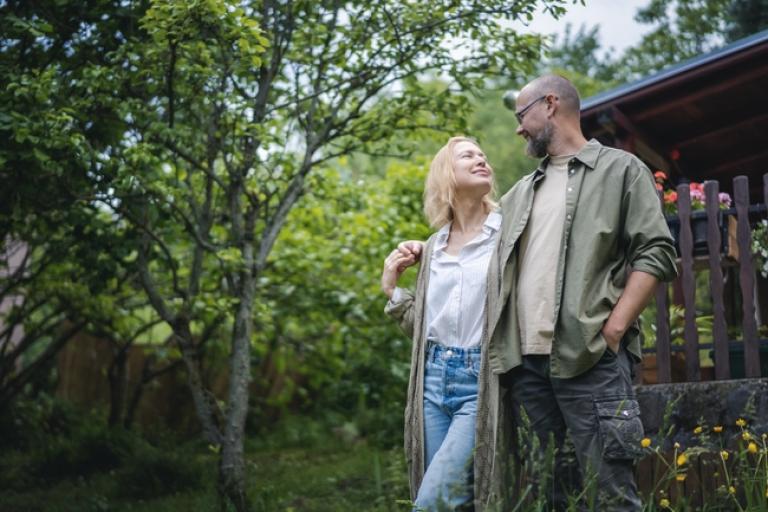 Mature couple receiving assistance from Civic to purchase a home.