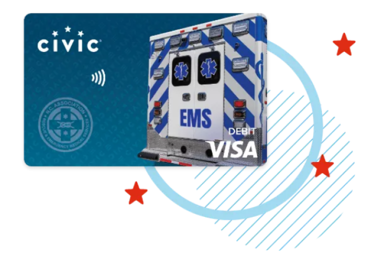 Civic Rescue and EMS Debit card.